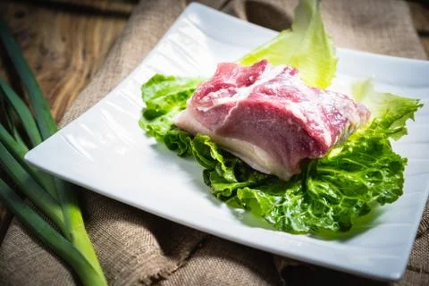 Raw pork Stock Photos