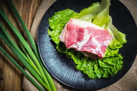 Raw pork Stock Photos