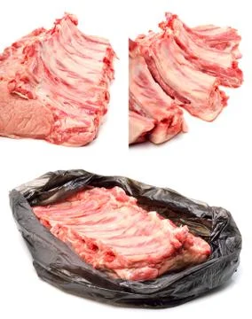 Raw pork ribs Stock Photos