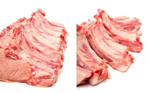 Raw pork ribs Stock Photos