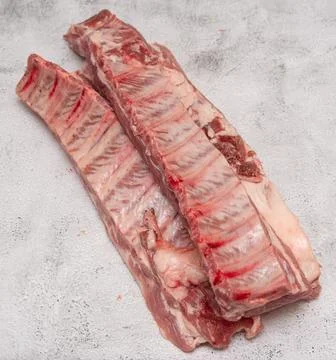 Raw pork ribs Stock Photos