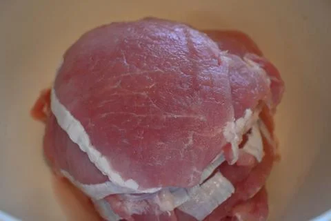 Raw pork slice Photos