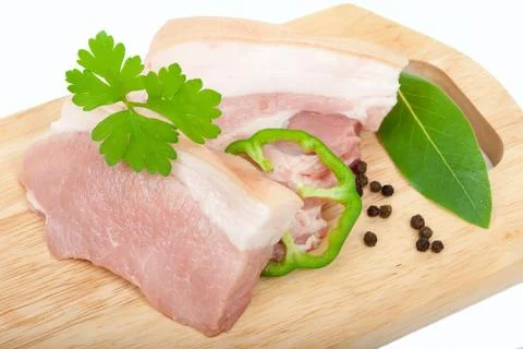 Raw pork sliced Stock Photos