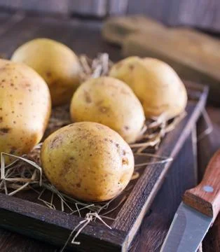 Raw potato Stock Photos