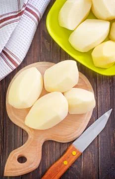 Raw potato Stock Photos