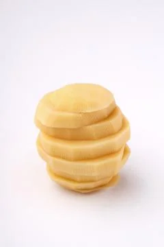 Raw potato sliced Stock Photos
