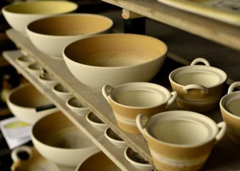 Raw potteries 스톡 사진