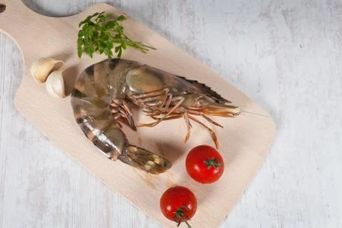 Raw prawns Stock Photos