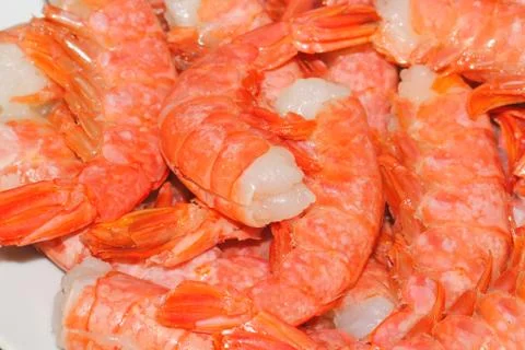 Raw prawns Stock Photos