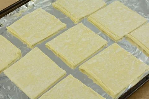 Raw puff pastry Foto stock