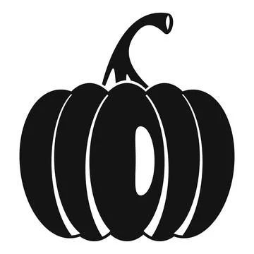 Raw pumpkin icon, simple style Stock Illustration