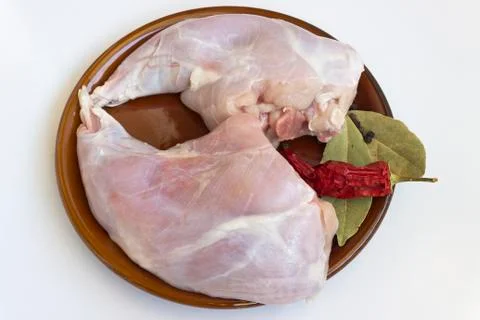 Raw rabbit legs Stock Photos