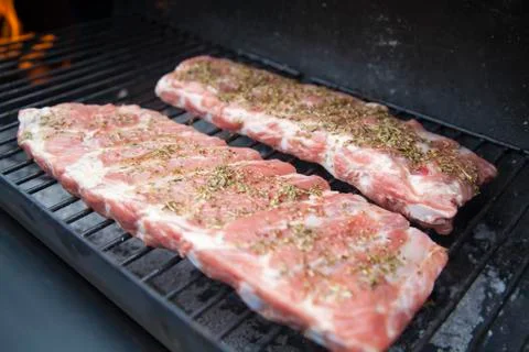 Raw rack of ribs Stock Photos