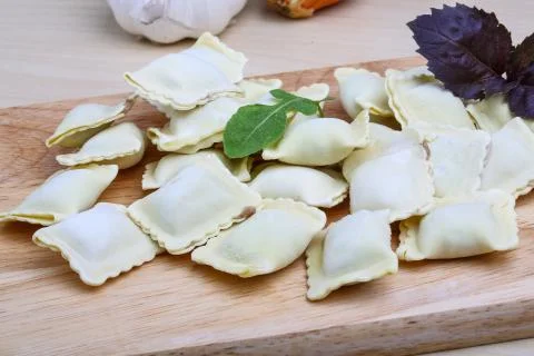Raw ravioli Stock Photos
