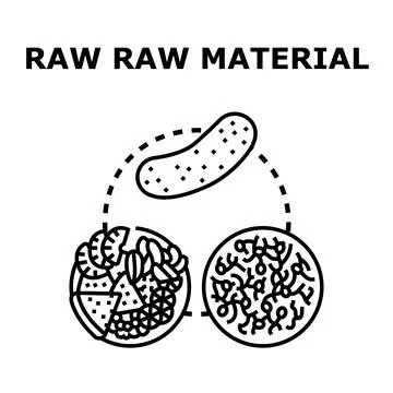 Raw raw material concept for food production 스톡 일러스트