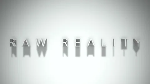 raw reality 3D title animation with shad... | Stock Video | Pond5