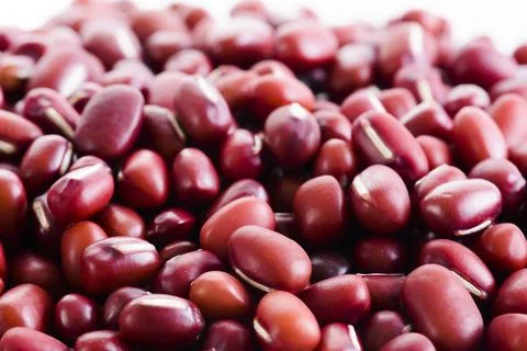The raw red bean on the table Stock Photos