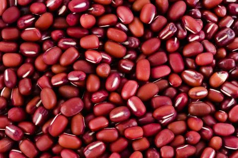 The raw red bean on the table Stock Photos