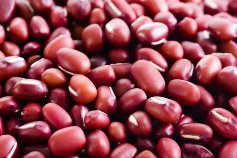 The raw red bean on the table Stock Photos