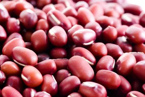 The raw red bean on the table Foto stock