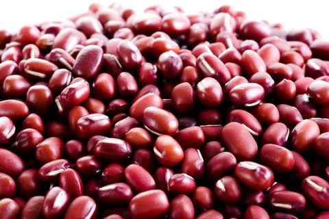 The raw red bean on the table Stock Photos