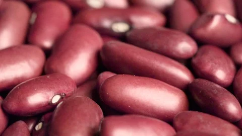 Raw red beans in motion Stock Footage 119961570