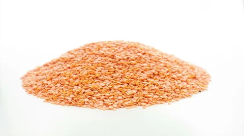 Raw red lentils Stock Footage 40098013