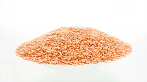 Raw red lentils Stock Footage 40098025