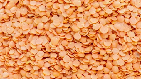 Raw red lentils Stock Footage 40098112