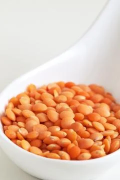 Raw red lentils Stock Photos