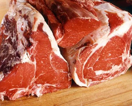 Raw red meats Stock Photos