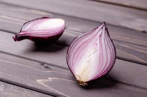 Raw red onion Stock Photos