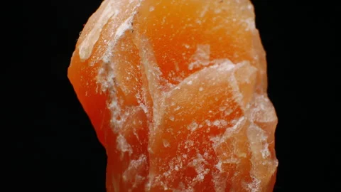 Raw Red Quartz (SiO2). Mohs - 7. Natural precious mineral, valued in jewelry Stock Footage 278173707