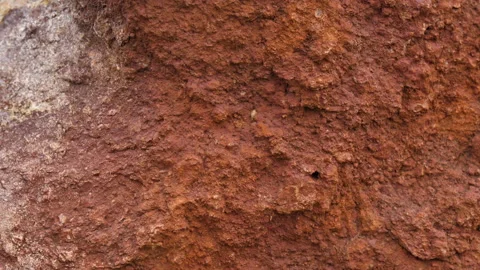 Raw red stone texture, rock close-up. 스톡 동영상 137044408