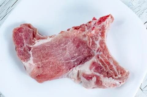 Raw rib eye steak Stock Photos