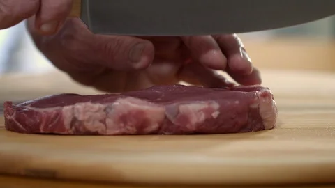 Raw ribeye Steak Stock Footage 88241298