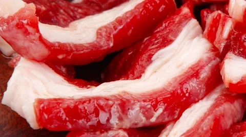 Raw ribs with thyme Vídeos de archivo 57505840