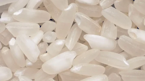 Raw rice macro top view Stock Footage 96440365
