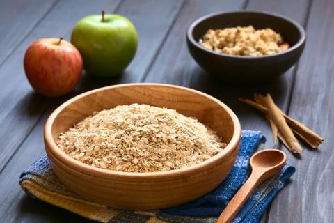 Raw Rolled Oats Stock Photos