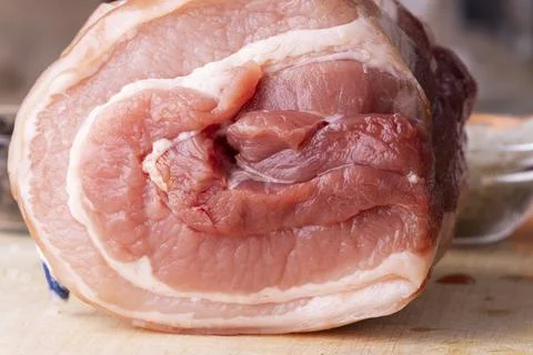 Raw rolled pork Stock Photos