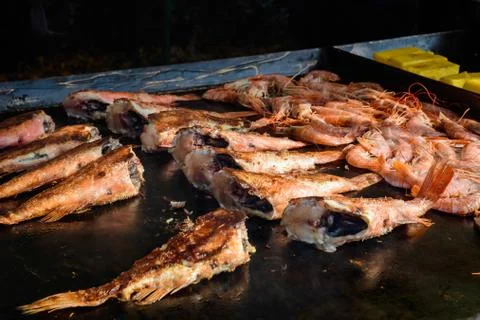 Raw Rose fish also known as ocean perch, Atlantic golden redfish, bream Stock Photos