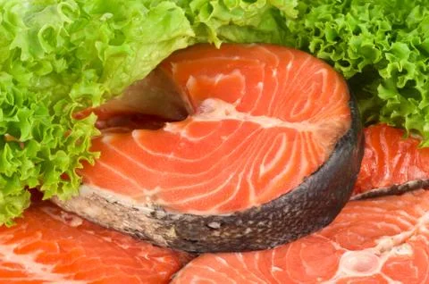 Raw salmon Stock Photos