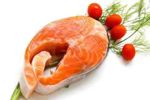 Raw salmon Stock Photos