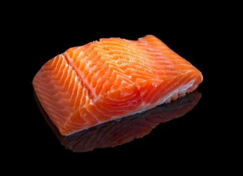Raw salmon. Stock Photos