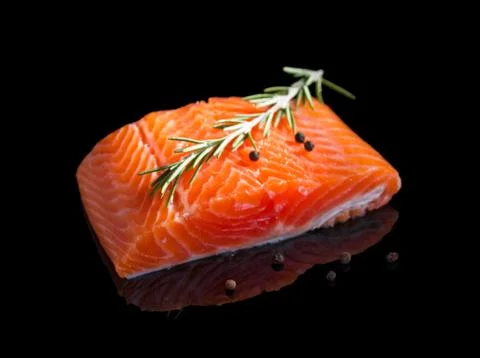 Raw salmon. Stock Photos