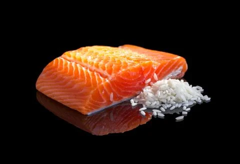 Raw salmon. Stock Photos