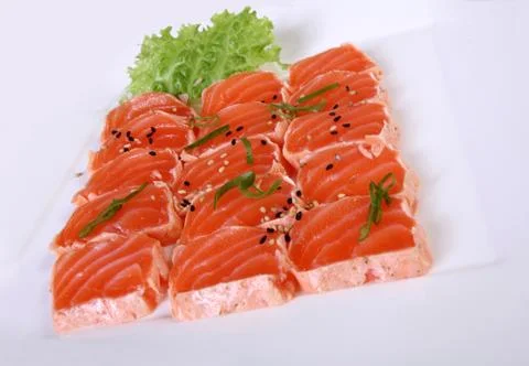 Raw salmon Stock Photos