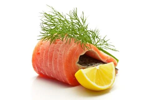 Raw salmon Stock Photos