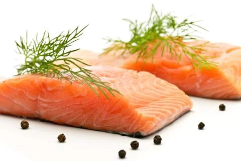 Raw salmon Stock Photos