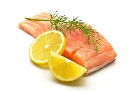 Raw salmon Stock Photos
